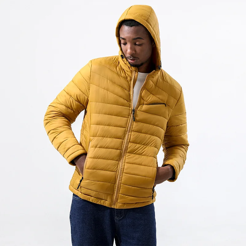 Winter Thin and Light Removable Cap Hot Selling Spareribs Coat Men's Cotton Coat