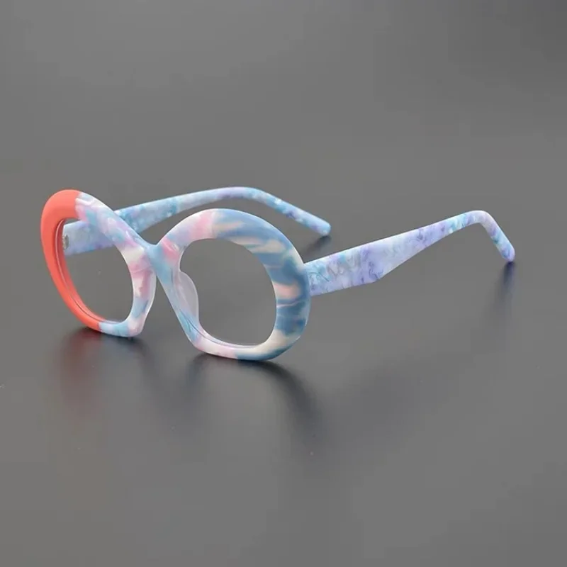 Модные матовые цветные ацетатные оправы кошачий глаз для мужчин и женщин