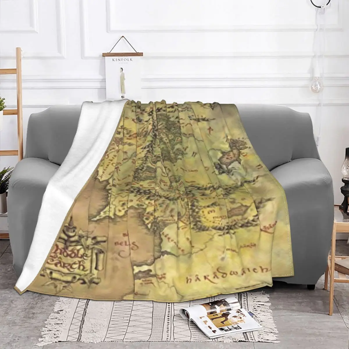 Tolkien карта средней земли 2648 стеганое одеяло индивидуальное