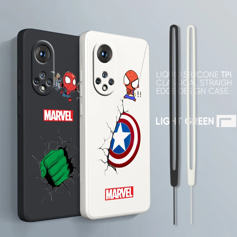 

Marvel Spiderman Cute For Xiaomi POCO C50 C40 X4 M5S F4 M4 X3 F3 M3 C3 Pro GT NFC 4G 5G Liquid Rope Silicone Phone Case