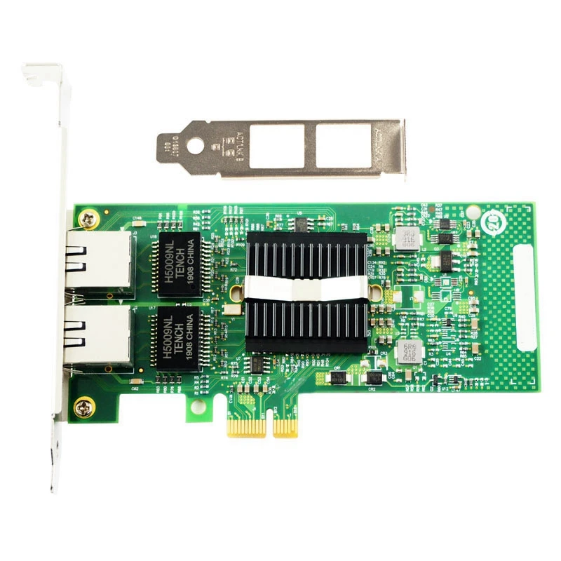 

NA82575-T2 PCI-Ex1 Gigabit Dual Electrical Server Network Card 82575EB Chip Desktop Network Card Spare Parts Accessories