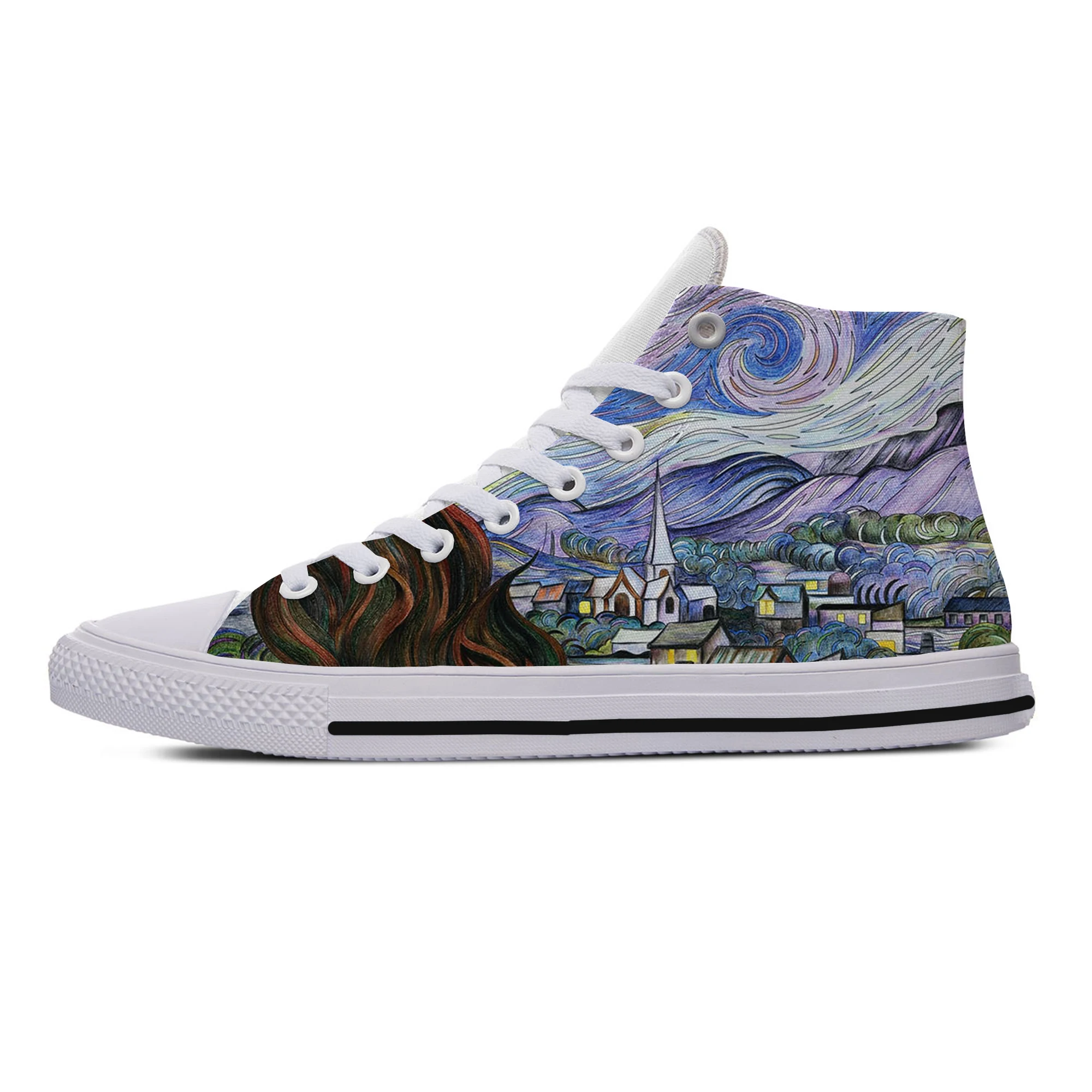 

Van Gogh Painting Canvas Shoes Men Women Fashion Summer Casual Sneakers Student Casual Shoes High Top Vulcanize Shoes 2022