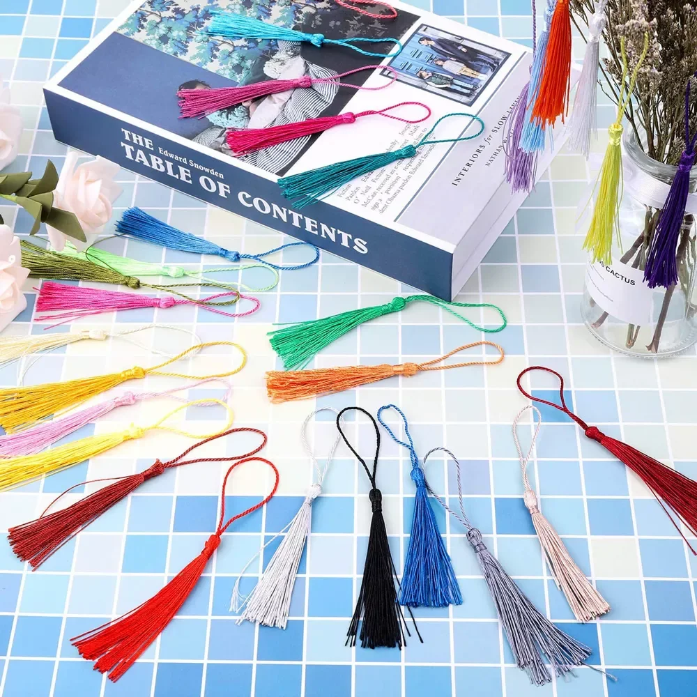 

100pcs/lot 13cm Vertical Tassel Silk Fringe Sewing Bang Tassel Trim Decorative Key Tassels for Curtain Home Decoration