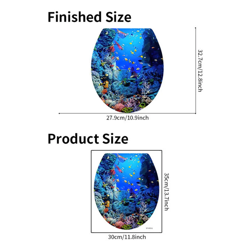 1 шт. 3D наклейка на сиденье унитаза художественные обои наклейки для ванной