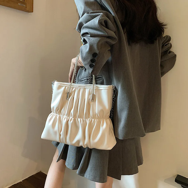 Женская плиссированная Портативная сумка летняя новая Корейская универсальная