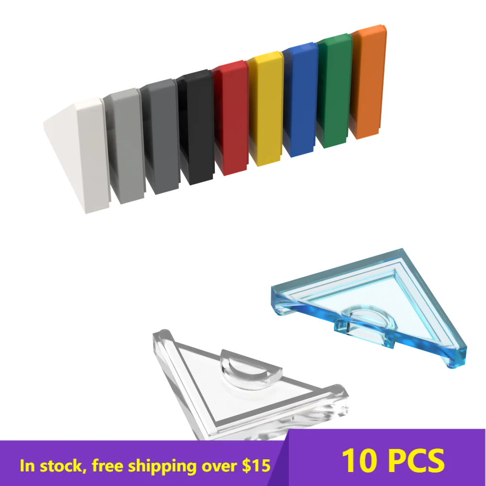 

10PCS MOC Bricks Assembles Particles 35787 Triangular Light Panel Building Blocks DIY Replaceable Parts Toys For Children Gift