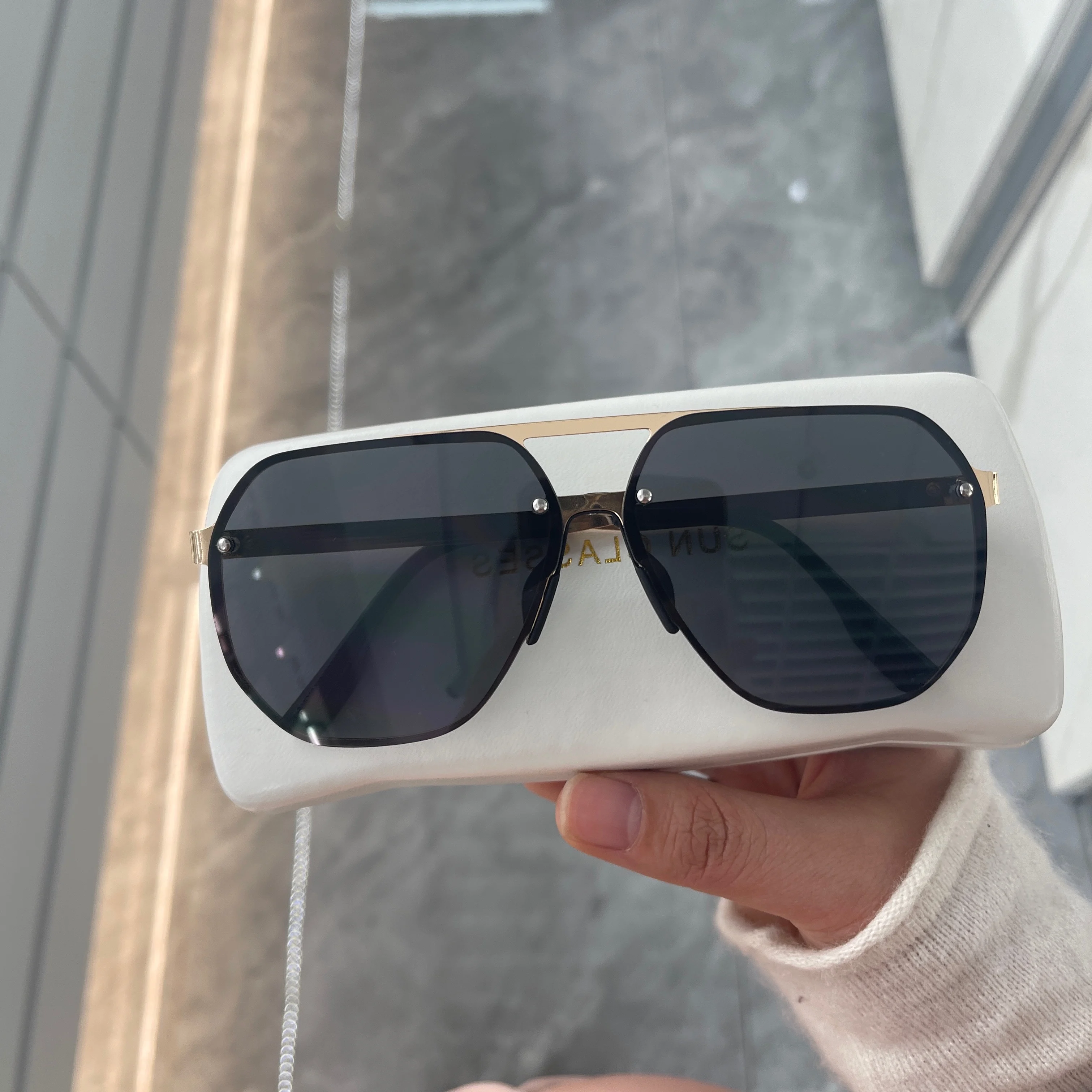 Очки солнцезащитные Мужские квадратные винтажные UV400