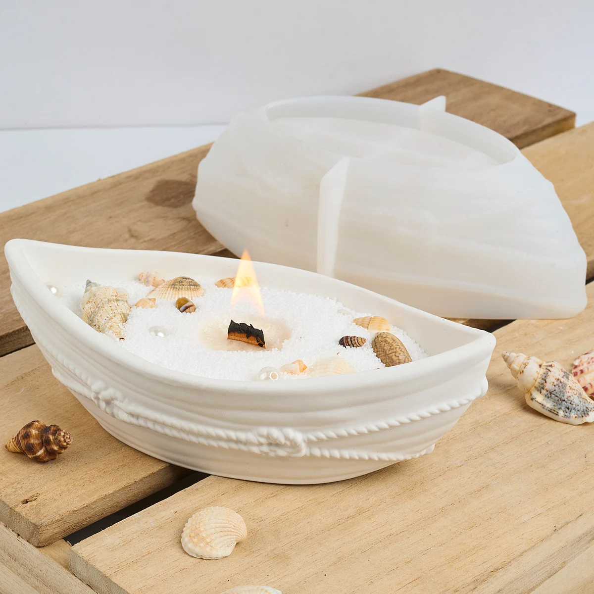 Конопляная веревка лодка чашка для свечи силиконовая форма сделай сам корабля