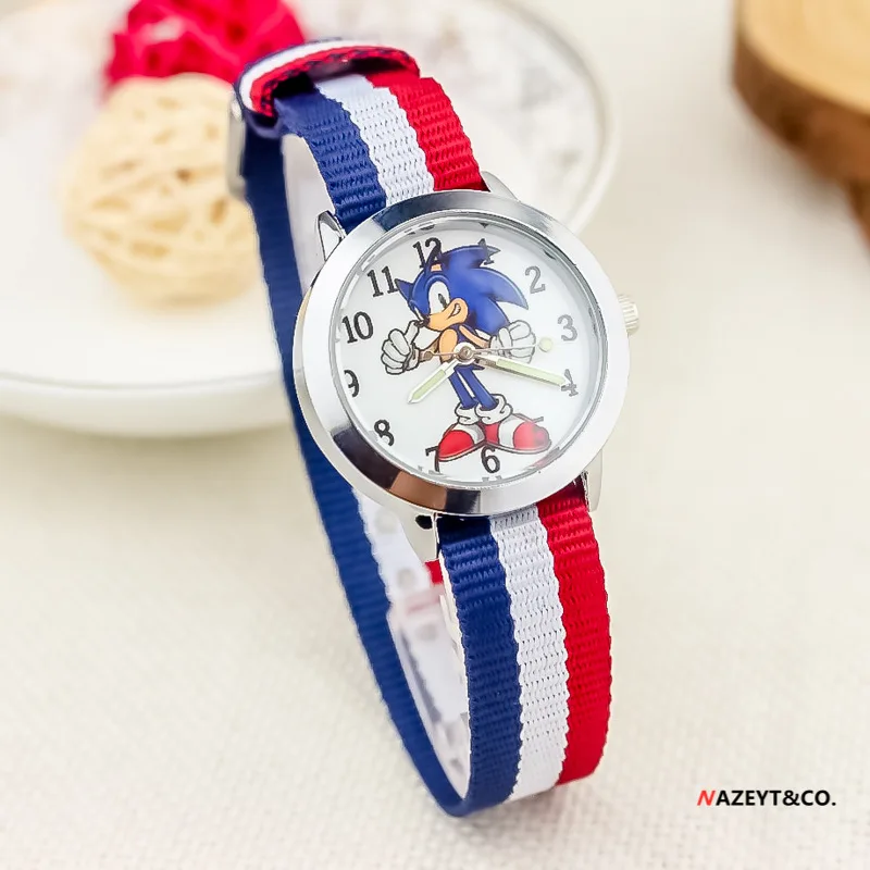 

Sonics Luminous Watch Anime Figure Amy Rose Ray Storm Shadow Cartoon Children's Watch Quartz Electronic Watch Birthday Toys Gift