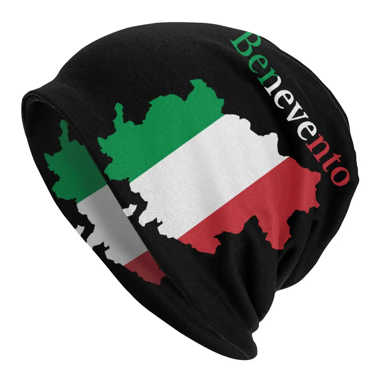 

Bonnet Hats hip hop Adult Men's Knit Hat Province Of Benevento Map Italian Province casquette Funny Unisex Knitting Hat