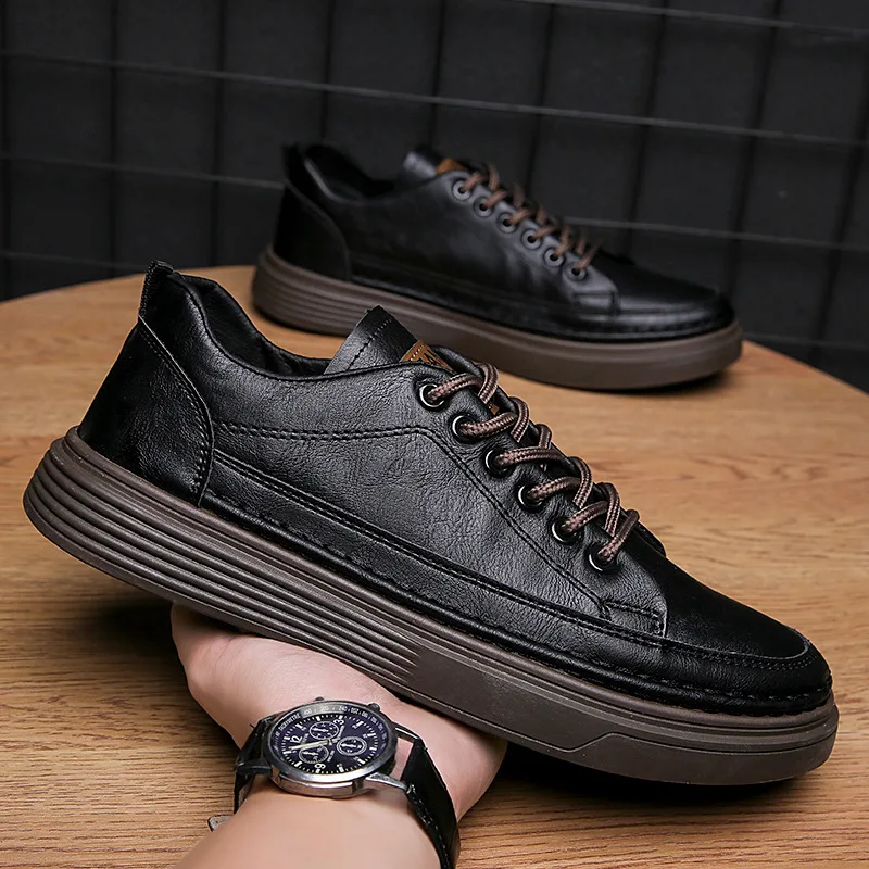 

Men's Shoes Men's Shoes Work Labor Insurance Shoes Casual Leather Shoes All-match Waterproof Non-slip Leather Sneakers 2023