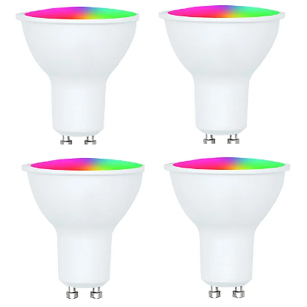 Набор из 4 светодиодных ламп Tuya Bulb GU10 RGB CW+WW, 5 Вт, с регулировкой яркости, управление через приложение Smart Life, лампы D (art.: 3920da00396a3) - 3920da00396a3