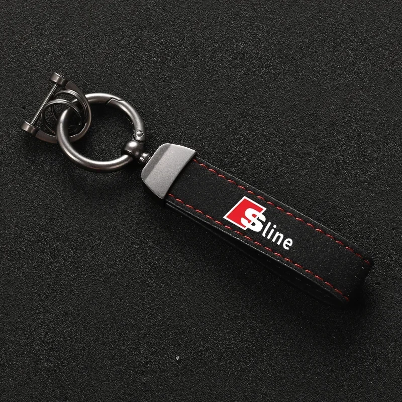 Замшевый брелок для спортивного автомобиля, индивидуальный подарок с логотипом для Audi A1 A3 A4 A5 A6 A7 A8 Q3 Q5 Q7 Q8 TT B4 B5 B6 Автомобильные аксессуары
