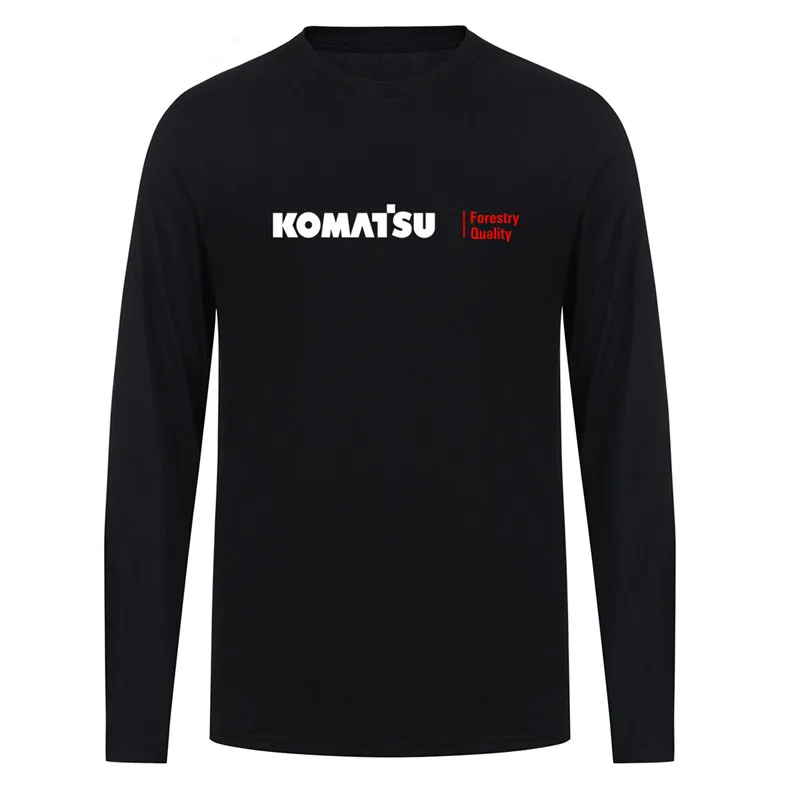 Качественная футболка Komatsu для лесного хозяйства мужская повседневная с длинным