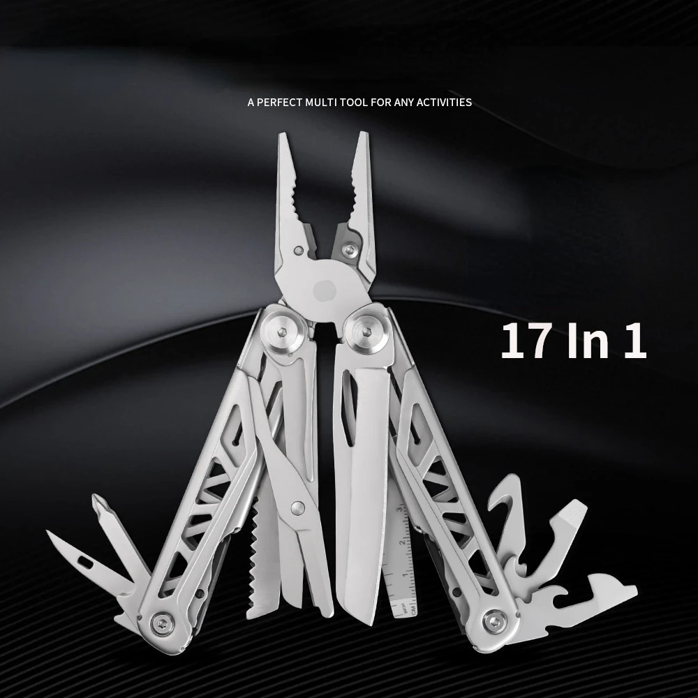 

New 420 Steel Multitool Survival Folding Knife Pliers EDC Professional Multifunctional Repair Hand Tool Wire Stripper Box Cutter