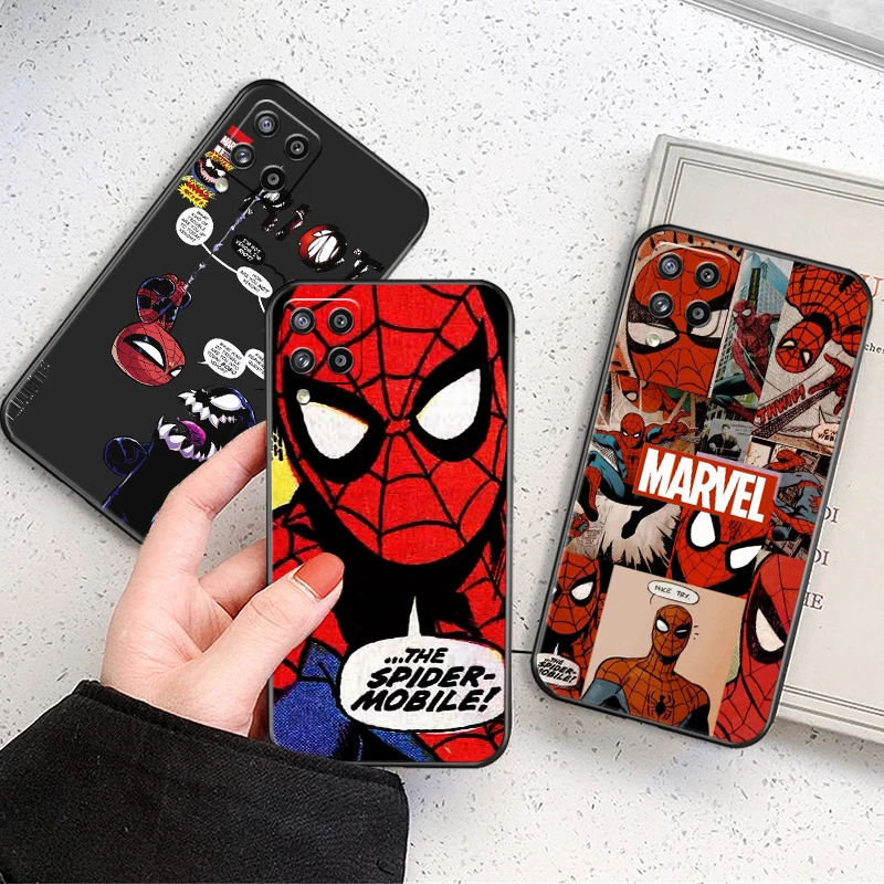 

Comics Spiderman Venom For Samsung Galaxy A22 A22 5G Phone Case Cover Funda Cases TPU Black Shell Shockproof Full Protection