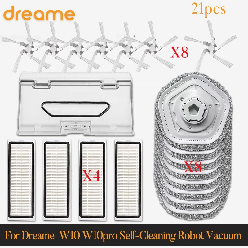 

Для Dreame W10 W10pro самоочищающийся робот-пылесос, аксессуары, основная щетка, боковая щетка, фильтр, мешок для пыли, фильтр Hepa