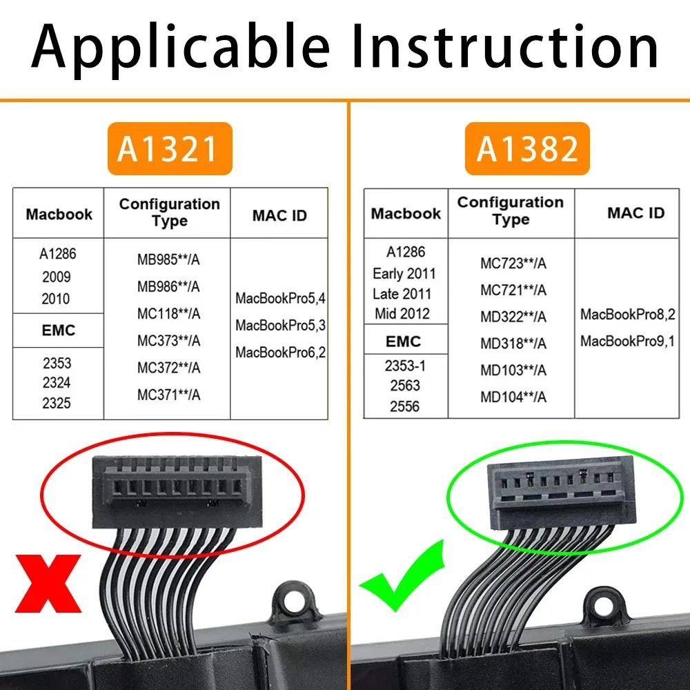 Фото Аккумулятор NOBI A1382 для ноутбука Apple MacBook Pro, 15 дюймов, A1286, 2011, 2012, версия MC721, MC723, MC847, MD318, MD322, MD103, MD104, бесплатные инструменты №3
