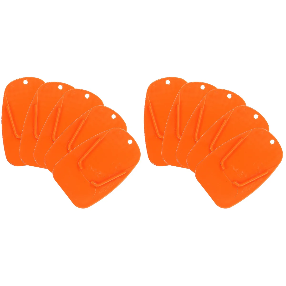 

12 Pcs Motorcycle Mats Motorbike Side Stand Pads Plastic Kickstand Replacement Support Foot Plates Supplies