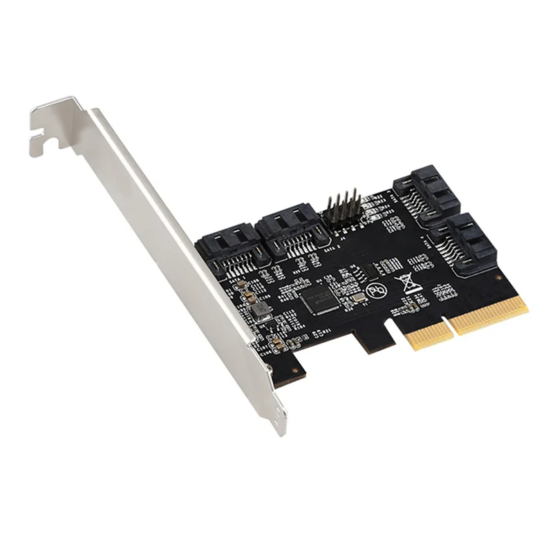 

Плата расширения PCIE X4 на 4 порта SATA3.0, адаптер PCIE3.0, плата расширения чипа ASM1164, PCIE на SATA Bootable SSD