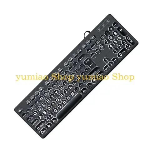 AREOFRGB Проводная полноразмерная клавиатура 104 клавиш белая подсветка