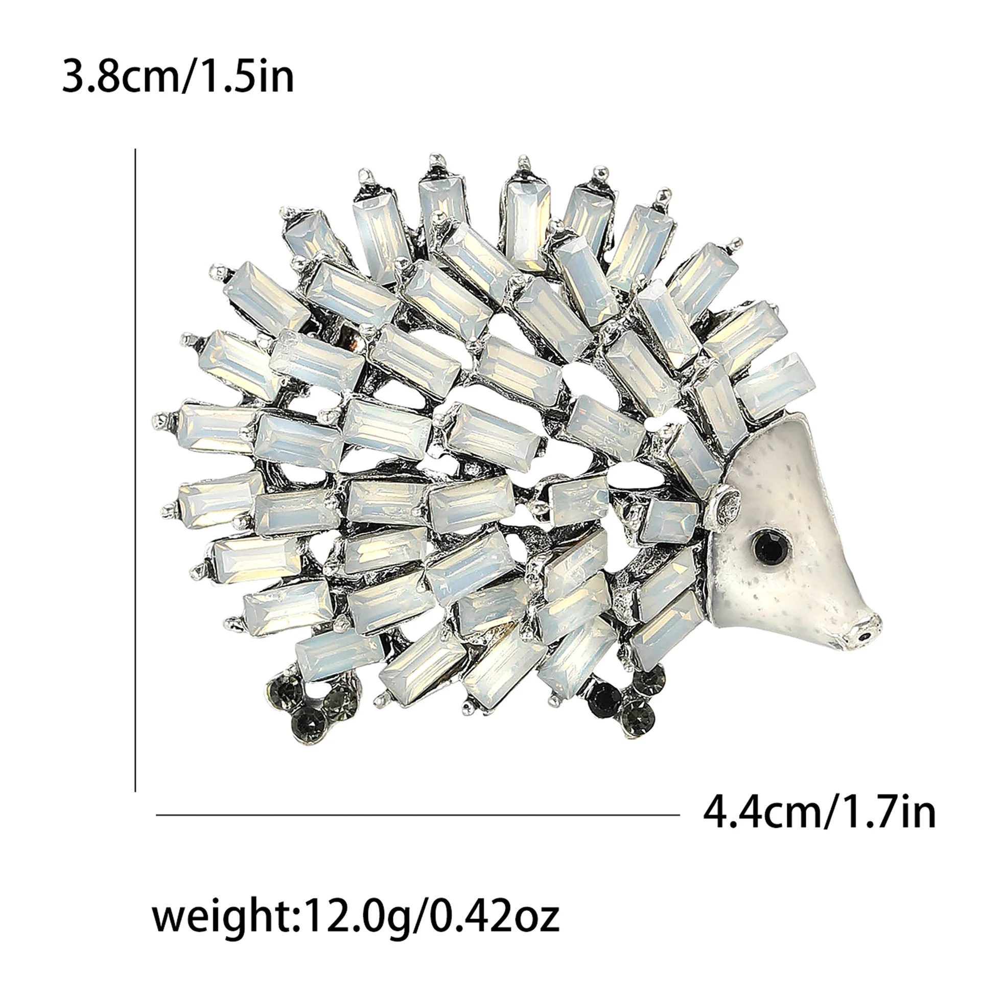 Брошь еж Rhindiamond