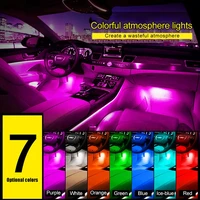 led auto atmosphere light car interior decor lamp car foot ambient light with usb cigarette decorative rgb light car accessories