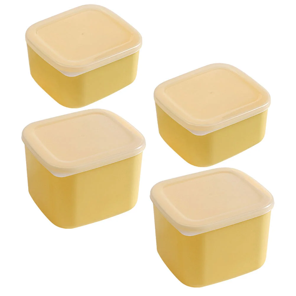 

4 шт. коробка для хранения сыра, многофункциональные дополнительные контейнеры для кусочков пищевого масла, ПП маленькие коробки, контейнер, крышка