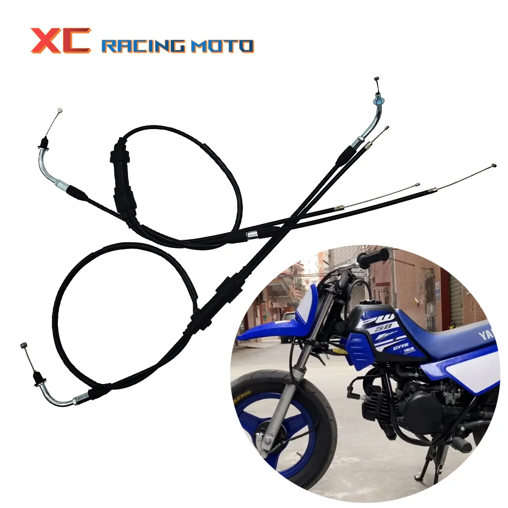 Motorcycle Throttle Cable Assembly for Yamaha PY50 Peewee 50 1981-2015 PW50 Y-Zinger 1981-2009 BW80 1986 - 1990 PW80 1985 - 2007