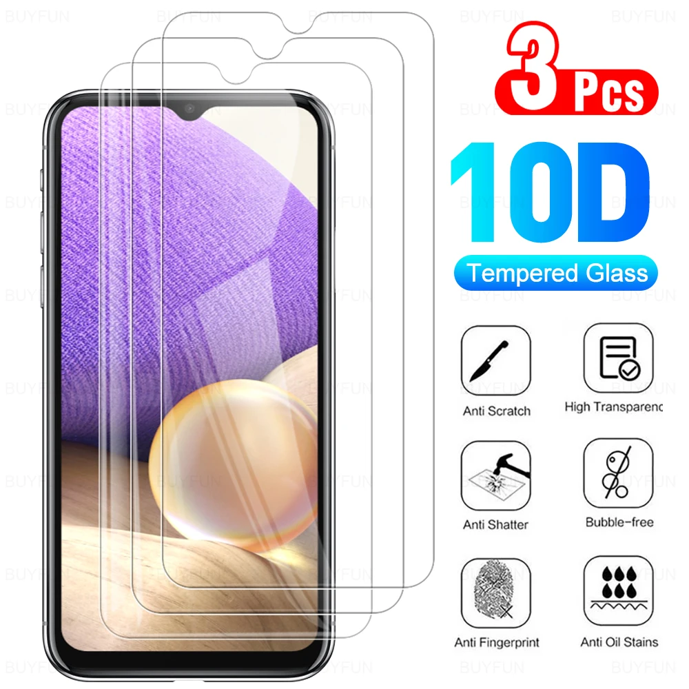 

Защитное стекло, закаленное стекло для Samsung Galaxy A32 5G 4G A33 A20e A20 A21s A22 A23 A50s A51 A52s A53, 3 шт.