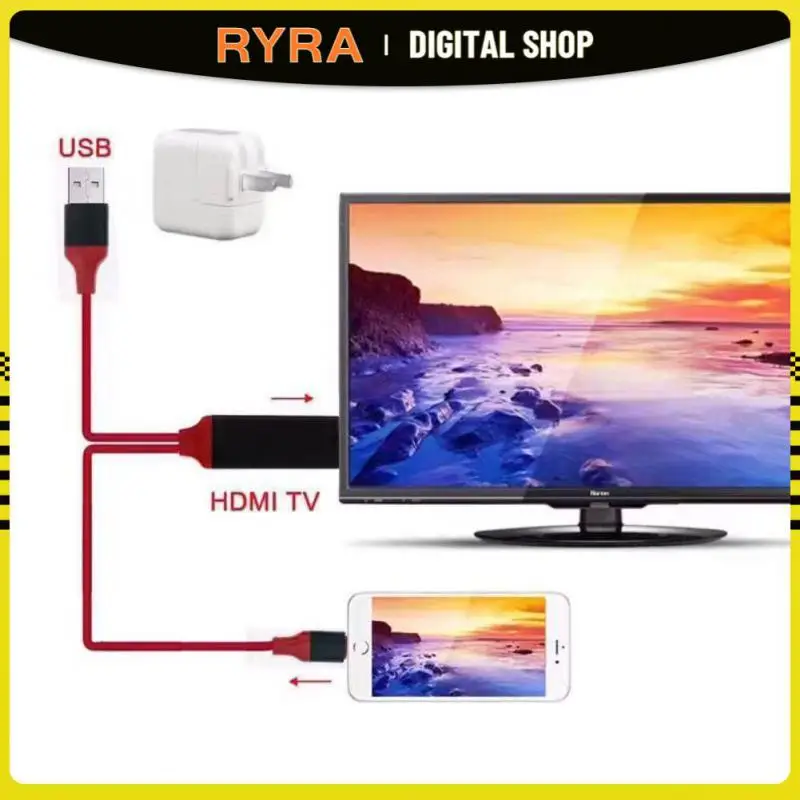 

RYRA 1080P HDMI HDTV Cable For Lightning Digital AV Adapter For Iphone 11 12 13 8 Pin USB To HDMI Cable For Ipad Mini Air Pro