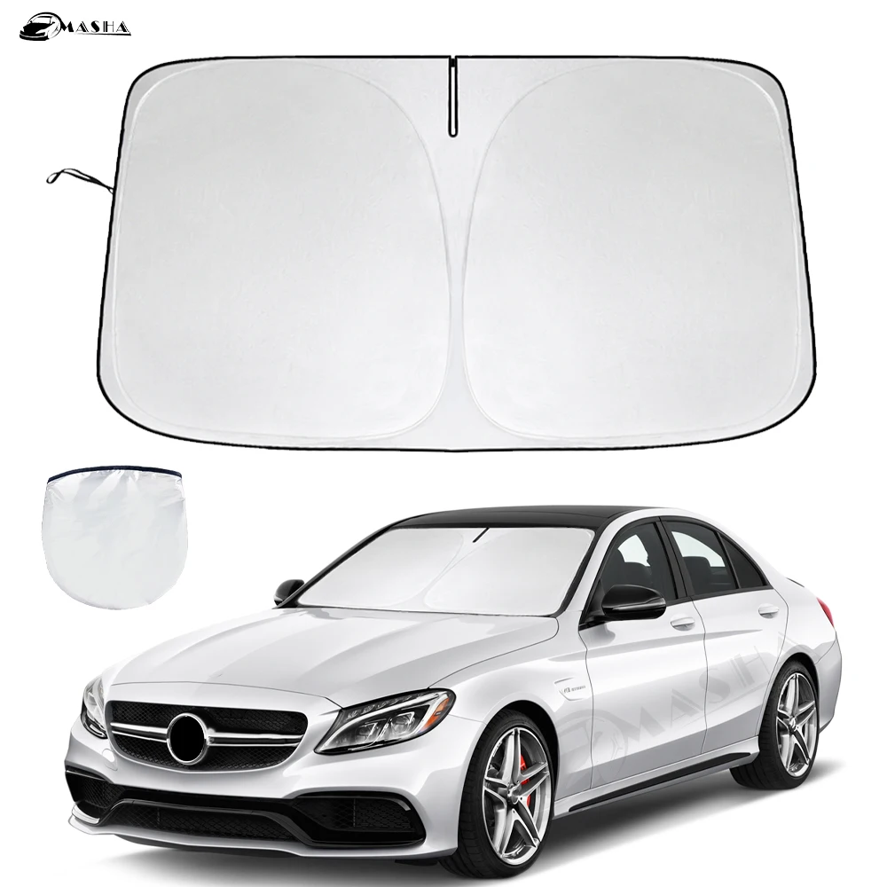 

Солнцезащитный козырек на лобовое стекло для Mercedes Benz C Class W205 C250 C300 C400 2015-2021, солнцезащитный козырек, аксессуары класса C