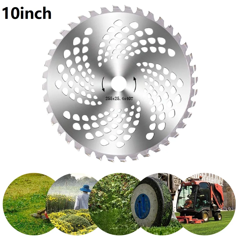 

40 Teeth Grass Trimmer Head Saw Blade Wood Brush Cutter Disc For Lawn Mower Weed Lawnmower Garden Power Tools 255*25.4*1.2mm