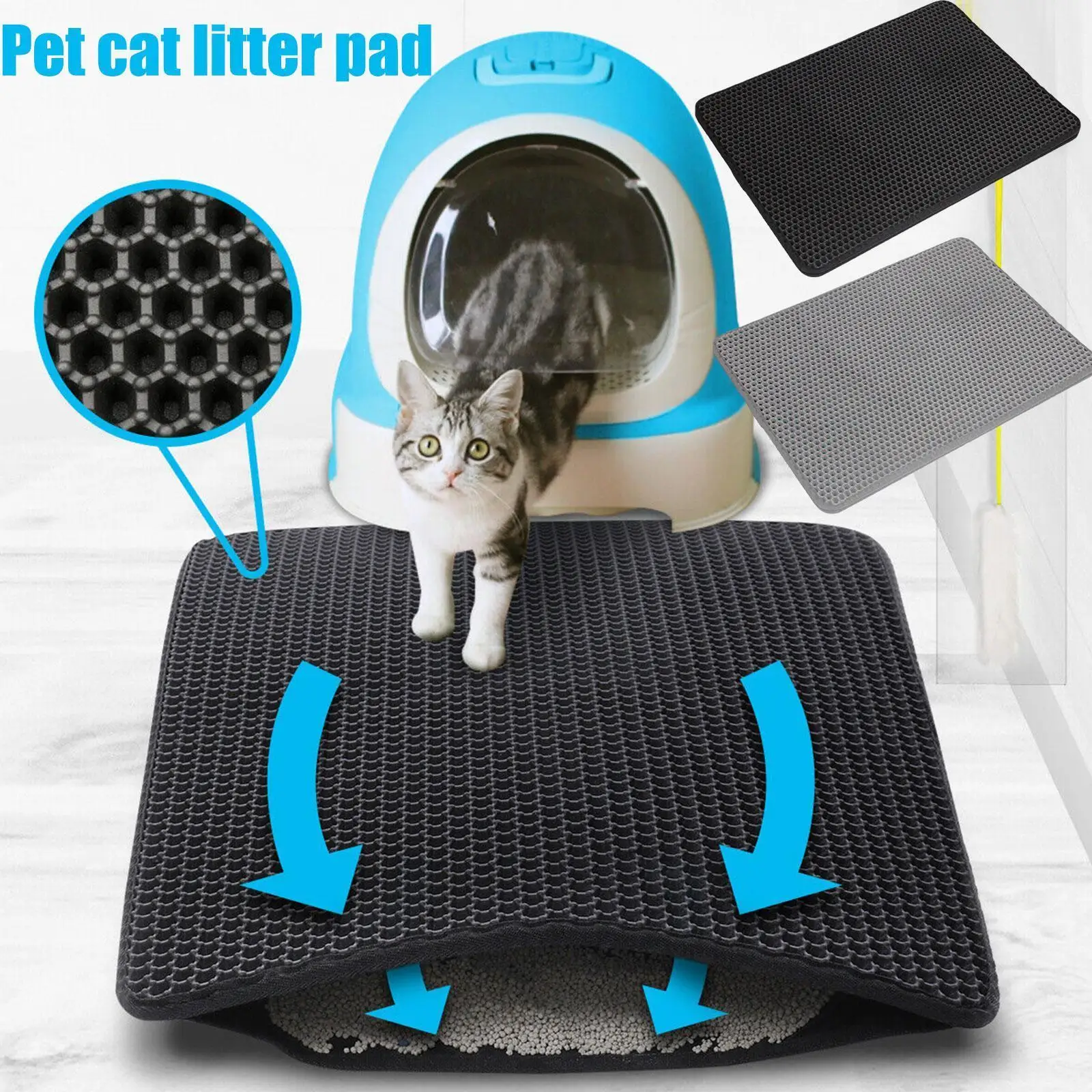 

Layer Non-slip Litter Pads Non-slip Waterproof Mat Box Litter Accessories Pet Mat S Bed Clean U4n4