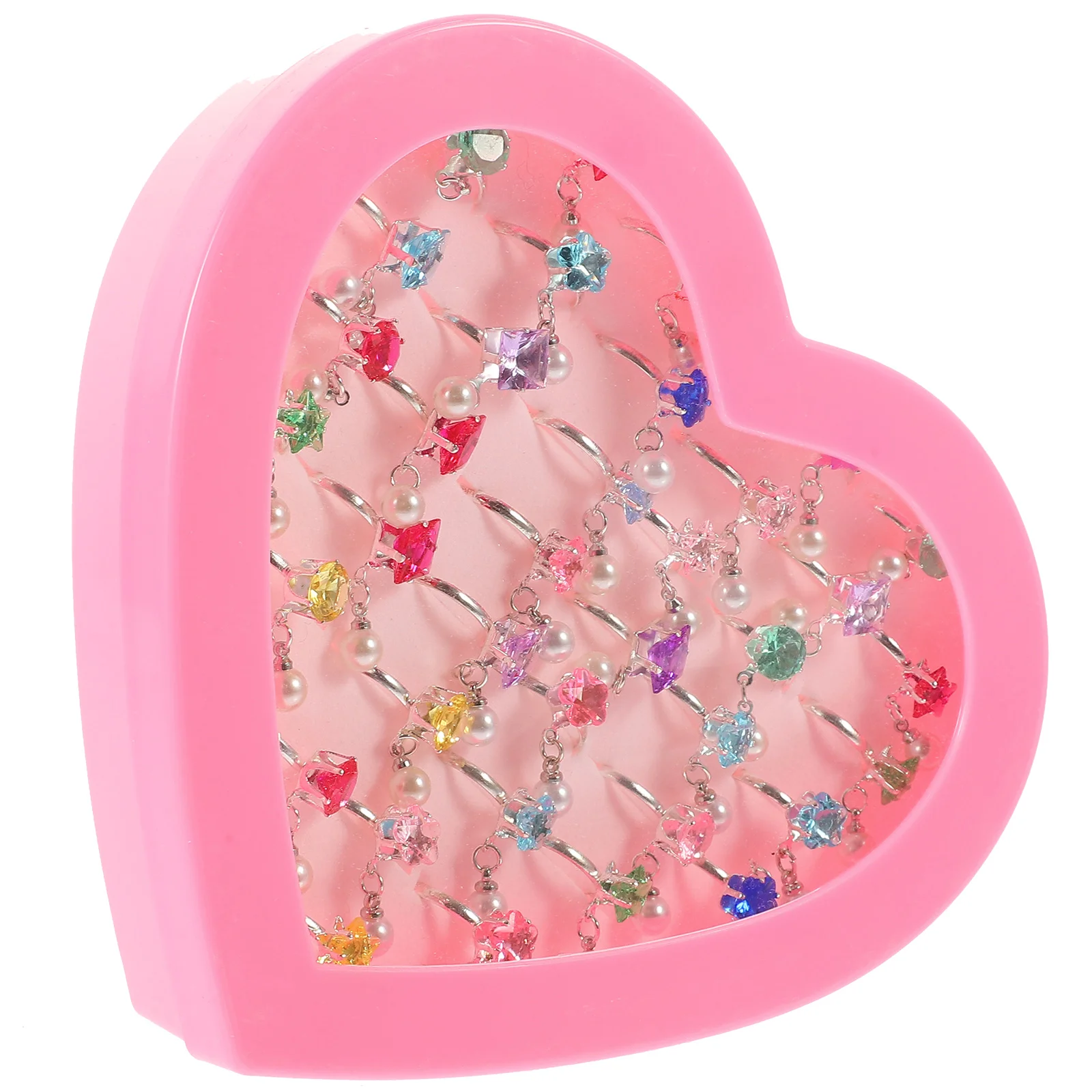 

1 коробка детских колец с жемчугом, Искусственная Девушка, ролевые кольца для платья, ювелирные изделия для малышей