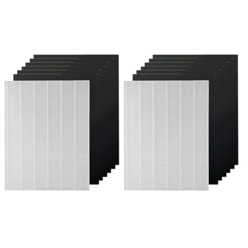 

2 Replacement HEPA Filter +12 Carbon Pre-Filters For Winix 115115,Filter A,5300 6300 5300-2 P300 Plasma Wave WAC5300,Etc