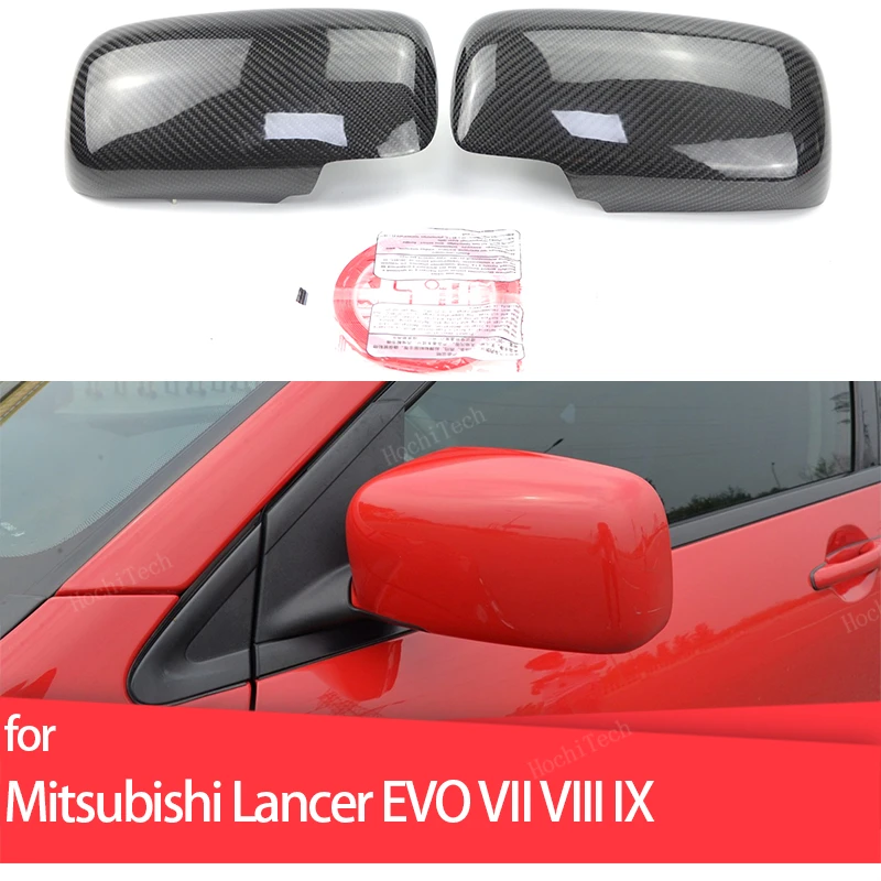 Наклейка на боковое зеркало из настоящего углеродного волокна для Mitsubishi Lancer