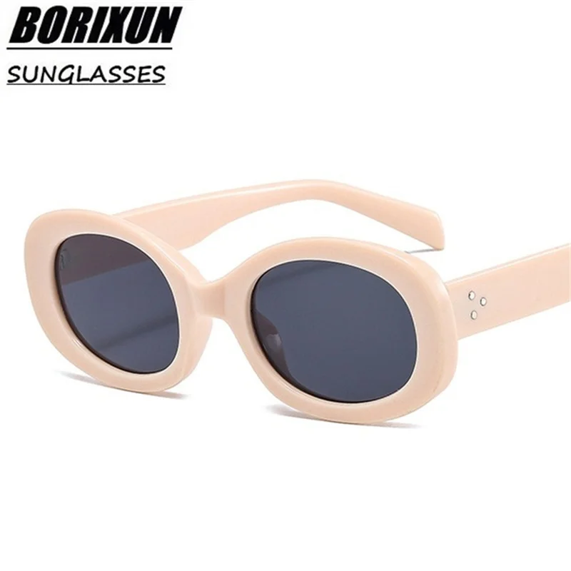 Vintage Bold Mod Thick Oval Sunglasses Chic Clout Goggles Glasses Party Costume Novelty Sunglasses Cool Glasses Women's UV400