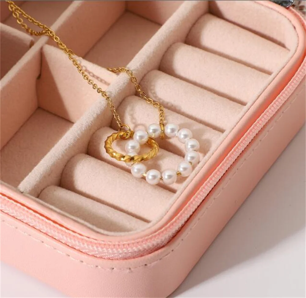 

Grier 2023 Pearl Pendant Necklaces For Women Stainless Steel Jewely