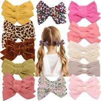 2 pcsset hair bows hair clips for girls lined fabric hairpins toddler hairpin princess barrettes headdress hair accessories new