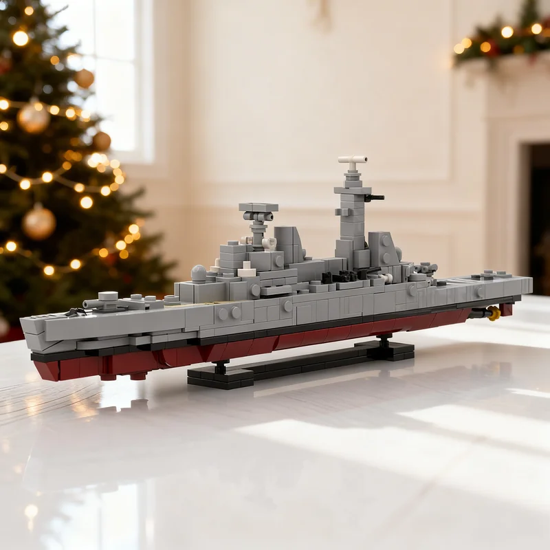 Фото 480 шт. строительных блоков MOC, модель эсминца типа 82, конструктор, идея для рождественского подарка, игрушка, подарок на день рождения, набор для сборки. №1