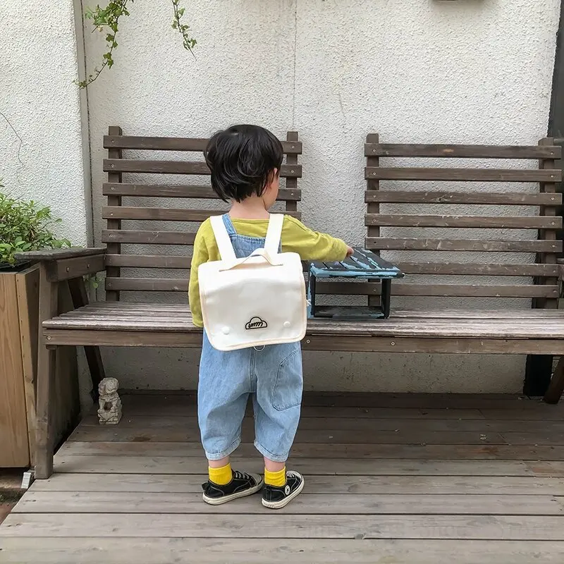 

2023 New Backpack Boys And Girls Kindergarten Trendy Cool Canvas Small Bag To Go Out Anti-Lost Backpack
