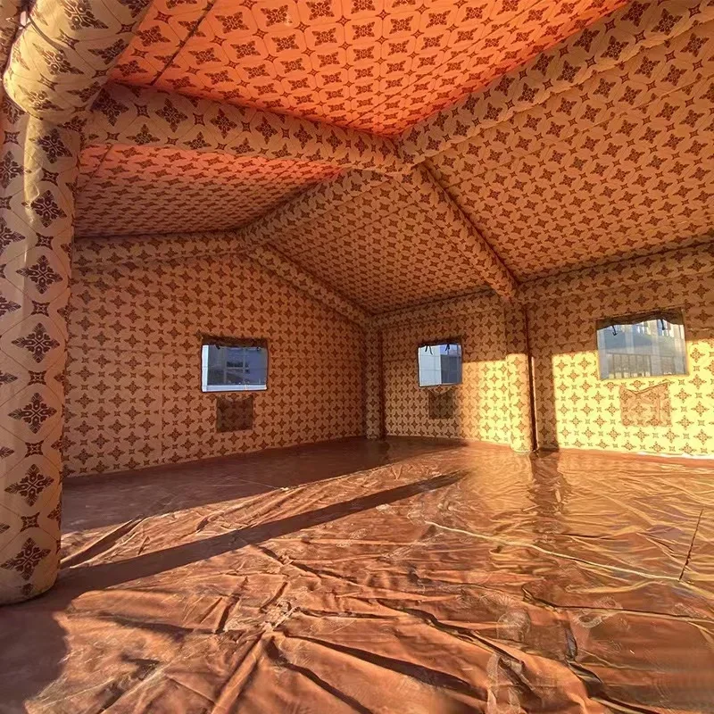 Воздушная палатка надувная для кемпинга уличная парусиновая водонепроницаемая