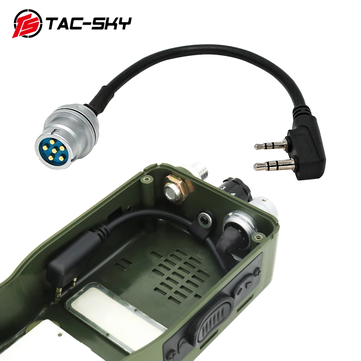 TAC-SKY AN/PRC 148 152 152A Walkie-Talkie DIY Connector U 283 U-283/U 6-Pin Plug to Kenwood Socket Adapter