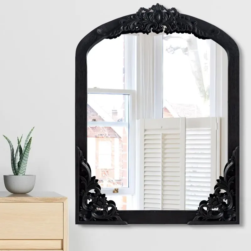 

Arch Mirror Wall Mirror Vintage Decorative Mirror for Living Room Bedroom 40"x28",Black