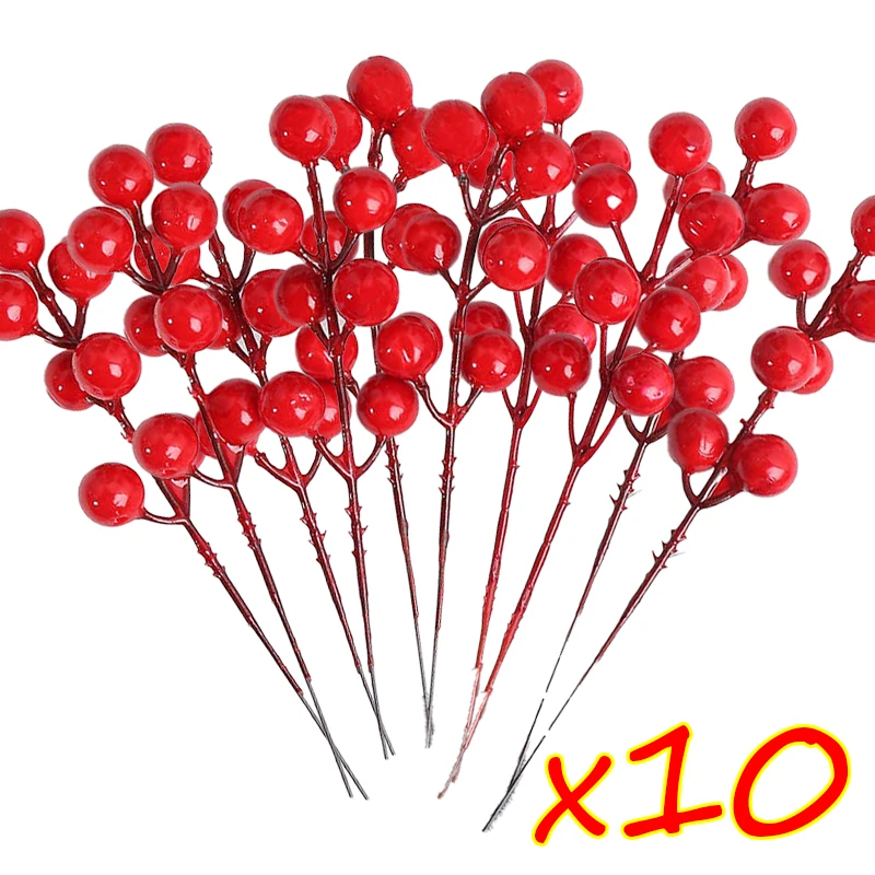 

Искусственные красные ягоды 7 шт