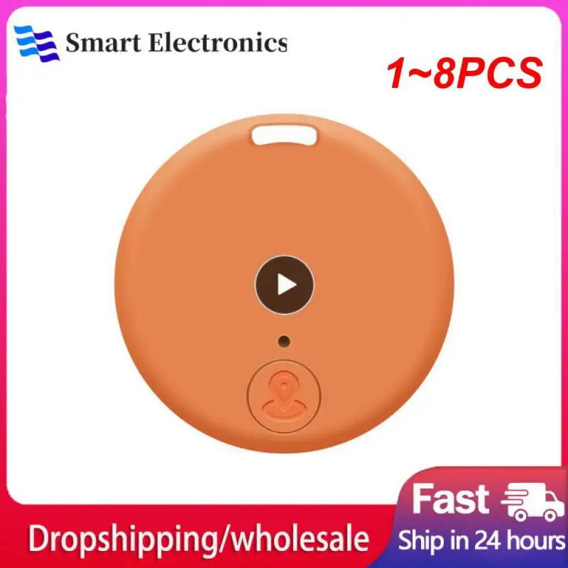 

1~8PCS Mini Dog GPS 5.0 Tracker Anti-Lost Device Round Anti-Lost Device Pet Kids Bag Wallet Tracking Smart Finder