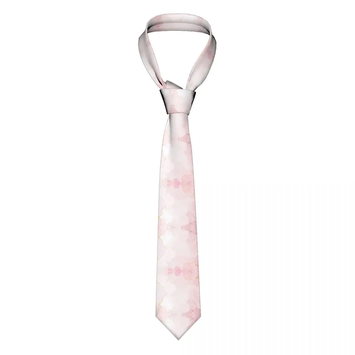 

Blush Pink Marble Unisex Necktie Slim Polyester 8 cm Narrow Dusty Rose And Golden Neck Ties for Men Accessories Gravatas Wedding
