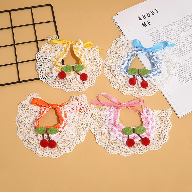 

Cat Saliva Towel New Pet Scarf Dog Scarf Bib Cat Lace Saliva Towel Large and Medium Small Dog Teddy Fairy Bib Pet Supplies