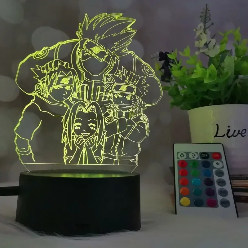 Аниме Наруто 3D ночник Kawaii Kakashi светодиодный ночник косплей Узумаки Какаши настольная лампа игрушки подарок на день рождения и Рождество (art.: 3920d46b492ae) - 3920d46b492ae